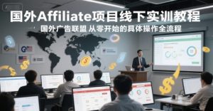 国外Affiliate项目线下实训教程,国外广告联盟从零开始的具体操作全流程-七七项目网