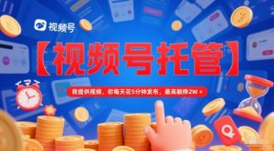 【视频号托管 】我提供视频,你每天花5分钟发布,最高躺挣2W+【揭秘】-七七项目网
