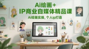 Ai绘画+IP商业自媒体精品课，Ai绘画实操，个人ip打造-七七项目网