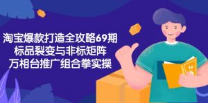 淘宝爆款打造全攻略-69期，标品裂变与非标矩阵，万相台推广组合拳实操-七七项目网