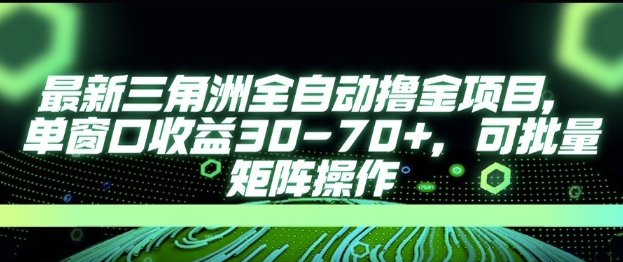 最新AI全自动游戏撸金项目，单窗口收益30-70+，可批量操作【揭秘】-七七项目网