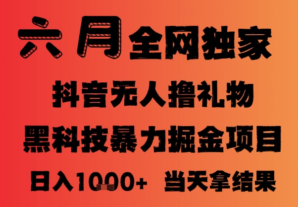 25年6月抖音无人直播最新暴力撸音浪掘金，小白可做，可批量矩阵放大，长期稳定日入1k+【揭秘】-七七项目网