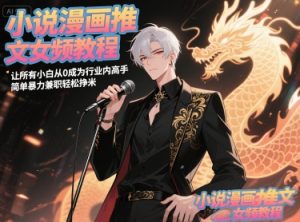 小说漫画推文女频教程，让所有小白从0成为行业内高手，简单暴力兼职轻松挣米-七七项目网