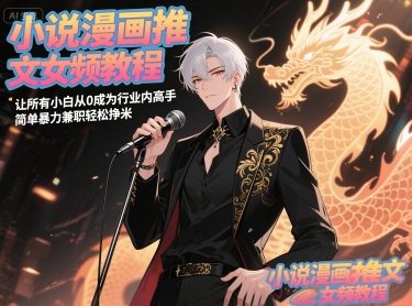 小说漫画推文女频教程，让所有小白从0成为行业内高手，简单暴力兼职轻松挣米-七七项目网
