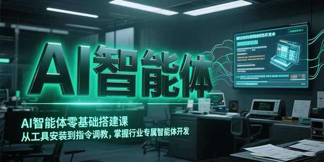 AI智能体零基础搭建课，从工具安装到指令调教，掌握行业专属智能体开发…-七七项目网