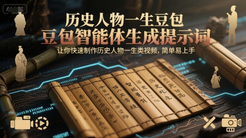 历史人物一生豆包智能体生成提示词，让你快速制作历史人物一生类视频，简单易上手-七七项目网