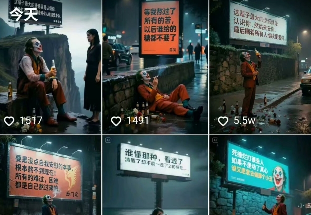 一条视频竟然15W赞！用AI制作小丑自嘲扎心文案视频，当下非常火爆的短视频流量神器-七七项目网