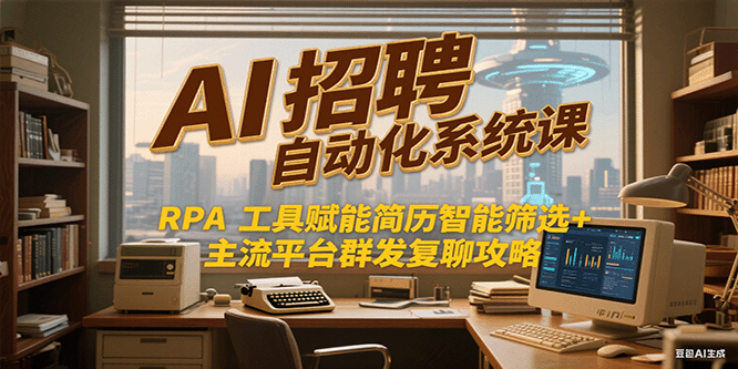 AI招聘自动化系统课，RPA工具赋能简历智能筛选+主流平台群发复聊全攻略-七七项目网