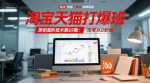 淘宝天猫打爆班原创高阶技术第69期：淘宝从0到爆-七七项目网