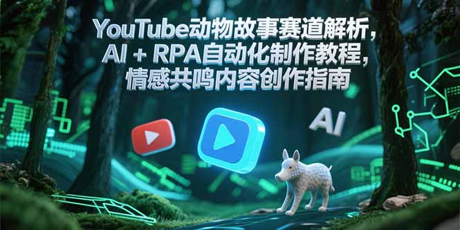 YouTube动物故事赛道解析，AI+RPA自动化制作教程，情感共鸣内容创作指南-七七项目网