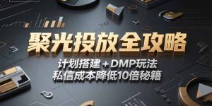 2025小红书聚光投放全攻略,计划搭建+DMP玩法,私信成本降低10倍秘籍-七七项目网