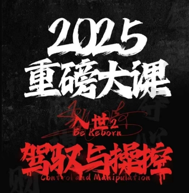 2025重磅大课，入世2，驾驭与控制-七七项目网