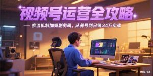 2025视频号运营全攻略,推流机制加短剧剪辑,从养号到日销34万实战-七七项目网