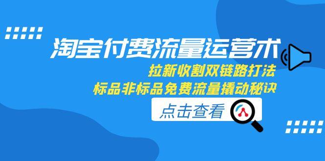 淘宝付费流量运营术，拉新收割双链路打法，标品非标品免费流量撬动秘诀-七七项目网