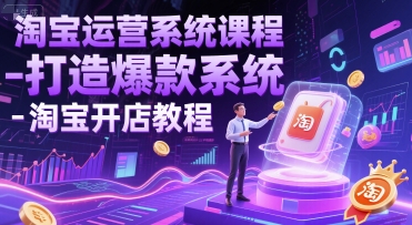 淘宝运营系统课程-打造爆款系统-淘宝开店教程-七七项目网
