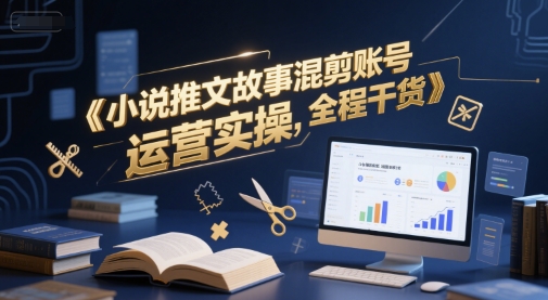 小说推文故事混剪账号运营实操，全程干货-七七项目网