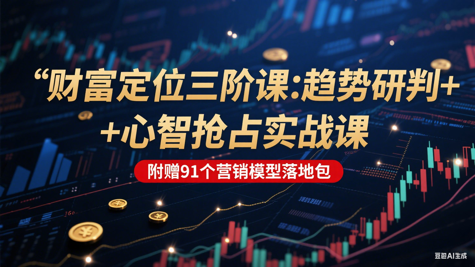 财富定位三阶：趋势研判 + 心智抢占实战课，附赠91个营销模型落地包-七七项目网