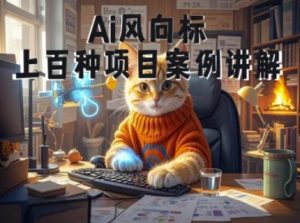 Ai风向标-附100种项目案例玩法-0基础小白到大神ai视频商业应用教学-七七项目网