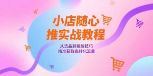 小店随心推实战教程，从选品到投放技巧，精准获取高转化流量-七七项目网
