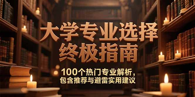 付费文：大学专业选择终极指南,100个热门专业解析,包含推荐与避雷实用建议-七七项目网