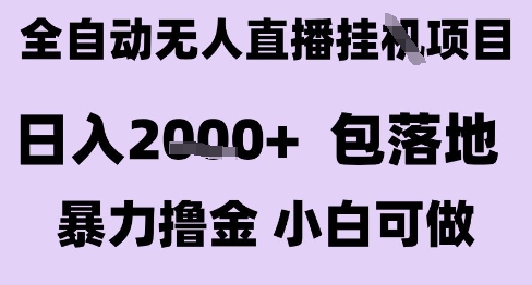 最新全自动抖音无人直播挂G项目，日入2k+ 包落地暴力撸金，小白可做【揭秘】-七七项目网