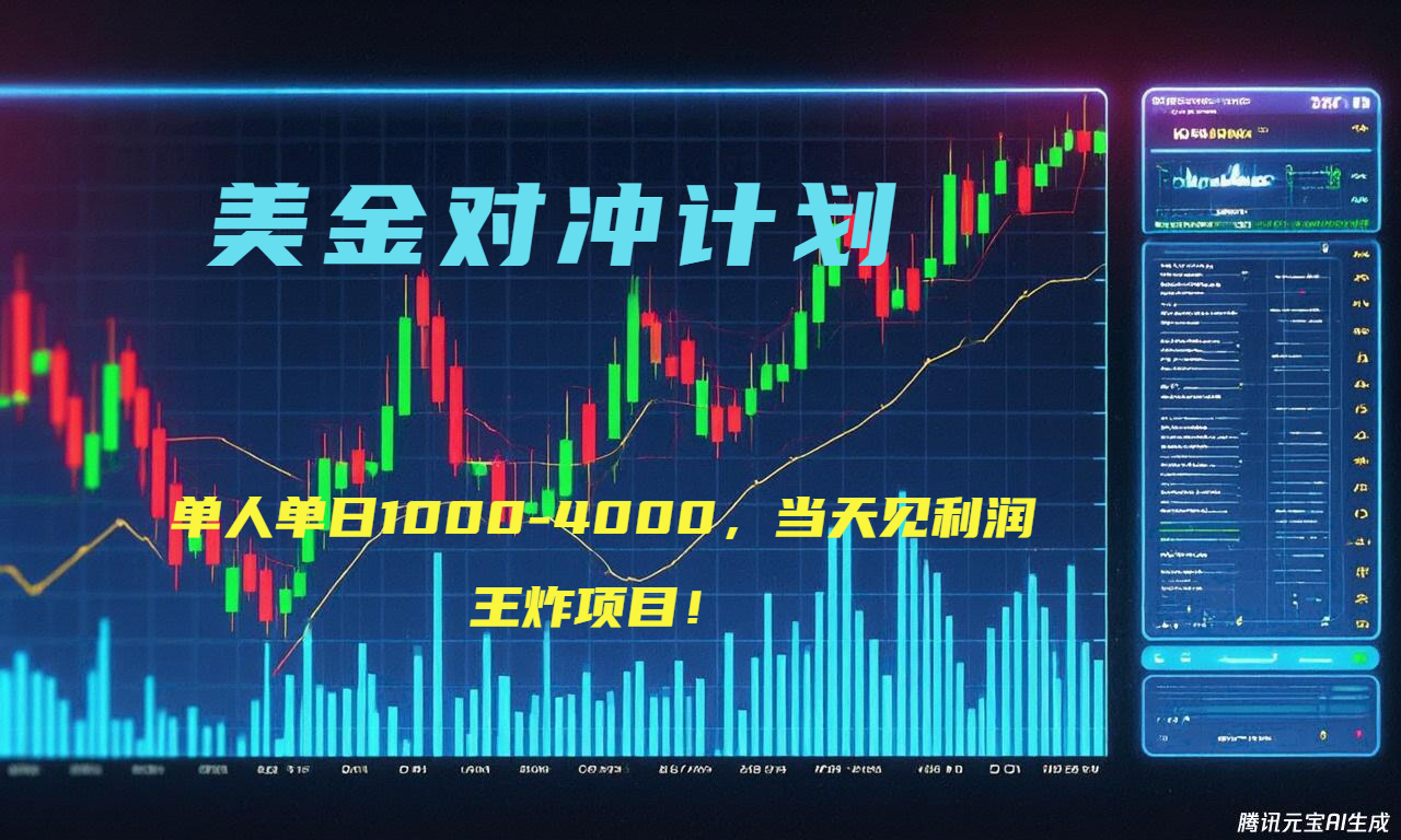 2025年最暴力项目“美金先登计划”最新最强对冲战法，每日实际收益1K-4K-七七项目网