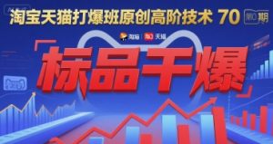 淘宝天猫打爆班原创高阶技术第70期：标品干爆-七七项目网