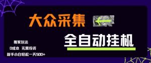 大众采集全自动玩法,新手小白轻松一天5张+,操作简单零成本【揭秘】-七七项目网