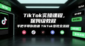 TikTok实操课程，保姆级教程，手把手带你跑通TikTok变现全流程-七七项目网