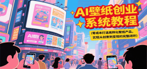 AI壁纸创业系统教程,零成本打造高转化壁纸产品,实现从创意到变现的完整闭环-七七项目网
