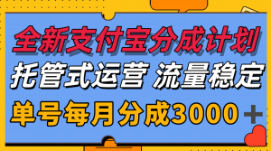 全新支付宝分成代运营，独家技术，收益稳定，单号月入3000＋-七七项目网