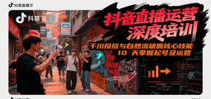 抖音直播运营深度培训,千川投放与自然流核心技能,10天掌握起号及运营(6-7月新课)-七七项目网