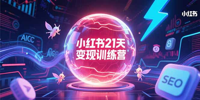 小红书21天变现训练营，AIGC工具高效应用，SEO优化核心技巧-七七项目网