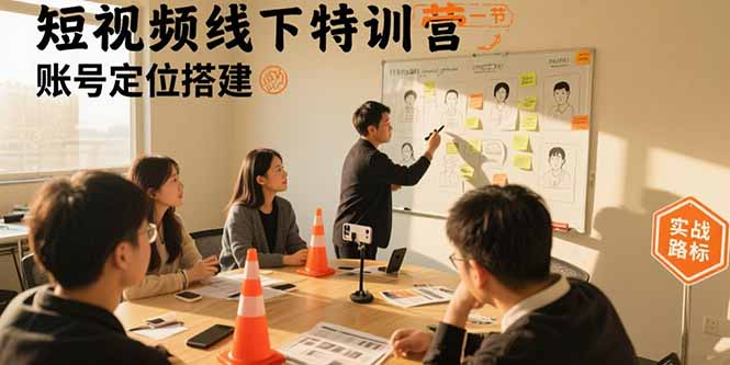 短视频线下特训营：账号定位搭建/口播号拍摄剪辑/直播间流量入口/变现实战-七七项目网