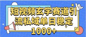 玄学赛道引流私域变现单日稳定1000+教程-七七项目网