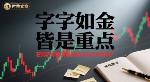 付费文章：字字如金 皆是重点， 看完后 你就清楚该怎么在大A布局了-七七项目网