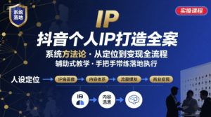 抖音个人IP系统落地实操大课，实操课程，辅助落地-七七项目网