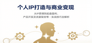 个人IP打造与商业变现，从IP原理到起盘盈利、产品开发及流量裂变等实战技巧全解析-七七项目网