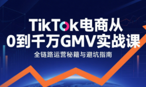 三千老师·TikTok电商从0到千万GMV实战课-七七项目网