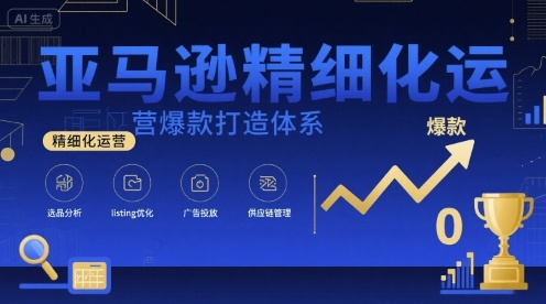 亚马逊精细化运营爆款打造体系，视频课+全套资料文档-七七项目网