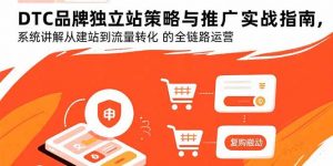 DTC品牌独立站策略与推广实战指南,系统讲解从建站到流量转化的全链路运营-七七项目网