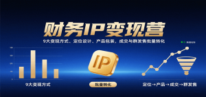 财务IP变现营:9大变现方式、定位设计、产品包装,成交与群发售批量转化-七七项目网
