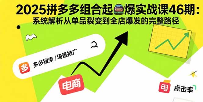2025拼多多组合起爆实战课46期：系统解析从单品裂变到全店爆发的完整路径-七七项目网