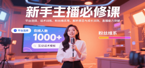 新手主播必修课:平台选择、话术训练、粉丝维系等,解析禁忌与成长法则,突破直播能力-七七项目网