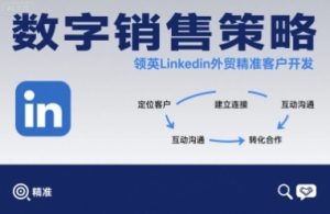 数字销售策略领英LinkedIn外贸精准客户开发-七七项目网
