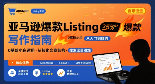 亚马逊爆款Listing写作方法，亚马逊0基础小白也能写爆款自带流量的Listing-七七项目网