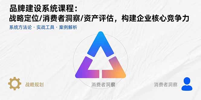 品牌建设系统课程：战略定位/消费者洞察/资产评估，构建企业核心竞争力-七七项目网