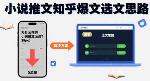 为什么你的小说推文没流量？小说推文知乎爆文选文思路-七七项目网