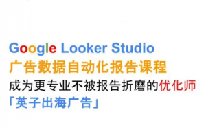 英子出海广告·Google Looker Studio从新手到高手-七七项目网