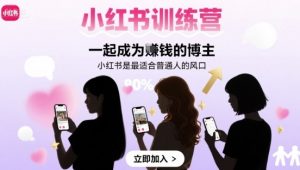 小红书训练营一起成为賺钱的博主,小红书是最适合普通人的风口-七七项目网